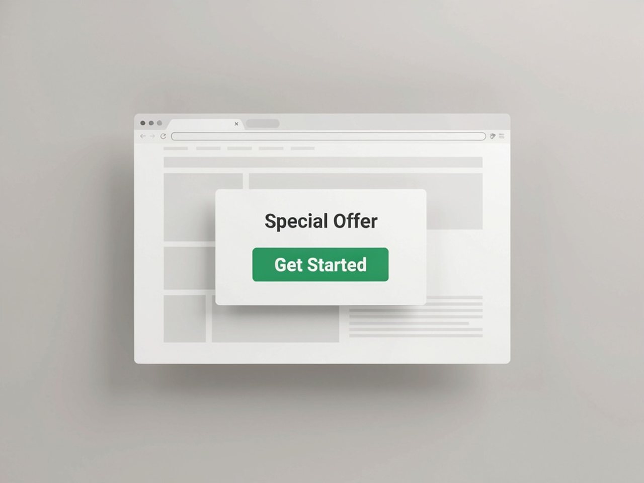 Popunder ad example
